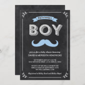 ヴィンテージの黒板のベビーシャワー 招待状 (正面/裏面)