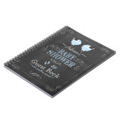 ヴィンテージの黒板の一見のベビーシャワーの来客名簿 ノートブック (左側)