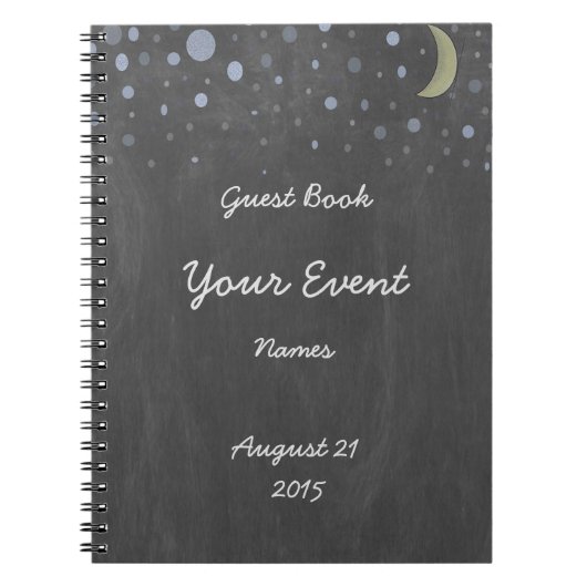 ヴィンテージの黒板の来客名簿 ノートブック (正面)