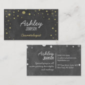 ヴィンテージの黒板の芸術のグリッター 名刺 (正面/裏面)