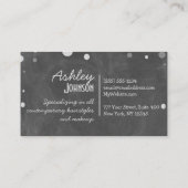 ヴィンテージの黒板の芸術のグリッター 名刺 (裏面)