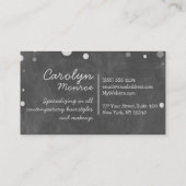 ヴィンテージの黒板の芸術 名刺 (裏面)