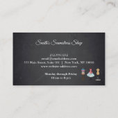 ヴィンテージの黒板の裁縫婦 名刺 (裏面)