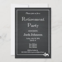 ヴィンテージの黒板の退職パーティー 招待状