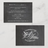 ヴィンテージの黒板の鳩のホテルのエンクロージャカード エンクロージャーカード (正面/裏面)