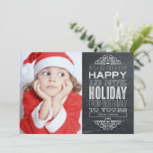 ヴィンテージの黒板%PIPE%の休日の写真カード シーズンカード (スタンド正面)