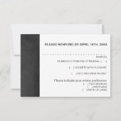 ヴィンテージの黒板RSVPカード 出欠カード (裏面)