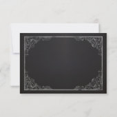 ヴィンテージの黒板RSVP 出欠カード (裏面)