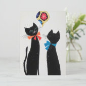 ヴィンテージの黒猫が叙任を見つめる シーズンカード (スタンド正面)