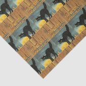 ヴィンテージの黒猫のフェンスティッシュペーパー 薄葉紙 (詳細)