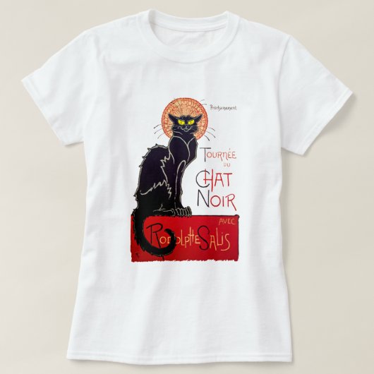 ヴィンテージの黒猫のTournee Du Chat Noirポスター芸術 Tシャツ (デザイン正面)