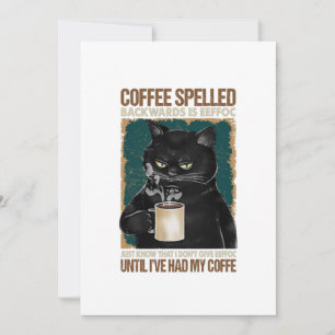 ヴィンテージの黒猫コーヒーが逆綴り セーブザデート