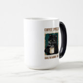 ヴィンテージの黒猫コーヒーが逆綴り モーフィングマグカップ (正面右)