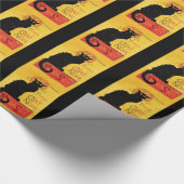 ヴィンテージの黒猫Tournee Chat du Noirアールヌーボー ラッピングペーパー (角)