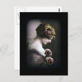 ヴィンテージの黒葉書 ポストカード (正面/裏面)