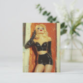 ヴィンテージの黒葉書 ポストカード (スタンド正面)