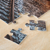 ヴィンテージの黒蒸気機関列車 ジグソーパズル (側面)