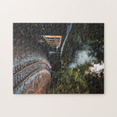 ヴィンテージの黒蒸気機関列車 ジグソーパズル (横)