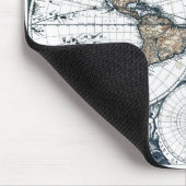 ヴィンテージの1658年のNicolao Visscherの世界地図 マウスパッド (コーナー)