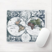 ヴィンテージの1658年のNicolao Visscherの世界地図 マウスパッド (マウス)