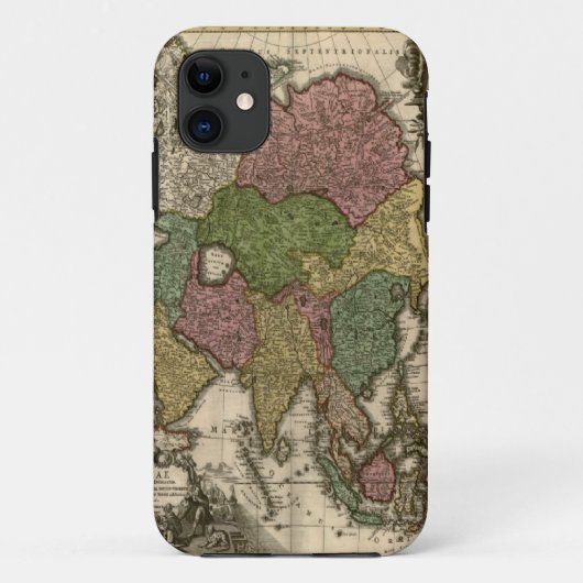 ヴィンテージの1700年の世界地図のiPhone 5カバー Case-Mate iPhoneケース (裏面)