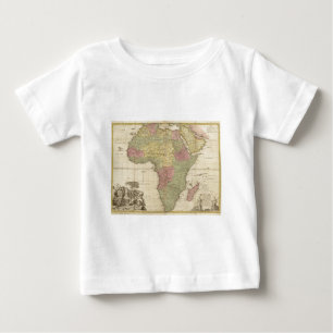 ヴィンテージの1725年のアフリカの地図 ベビーTシャツ
