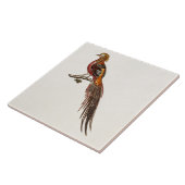 ヴィンテージの18世紀のキジの狩猟鳥-キジの鳥 タイル (側面)