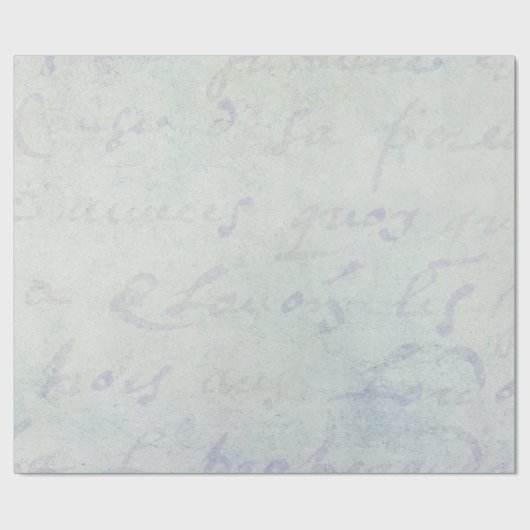 ヴィンテージの18世紀のフランス語は旧式な青書に文字を入れます ラッピングペーパー (フラット)