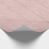 ヴィンテージの18世紀の植民地ピンクのバラの文字の羊皮紙 ラッピングペーパー (角)