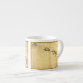 ヴィンテージの1837年ハワイの地図-ハワイ諸島の エスプレッソカップ (正面右)