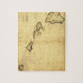 ヴィンテージの1837年ハワイの地図-ハワイ諸島の ジグソーパズル (縦)