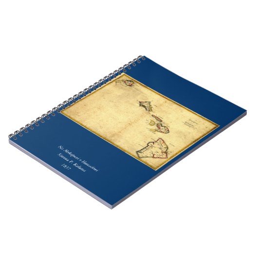 ヴィンテージの1837年ハワイの地図-ハワイ諸島の ノートブック (左側)