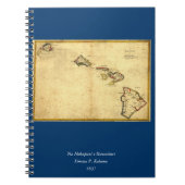 ヴィンテージの1837年ハワイの地図-ハワイ諸島の ノートブック (正面)