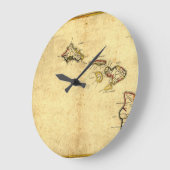 ヴィンテージの1837年ハワイの地図-ハワイ諸島の ラージ壁時計 (傾斜)