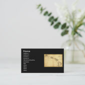 ヴィンテージの1837年ハワイの地図-ハワイ諸島の 名刺 (スタンド正面)