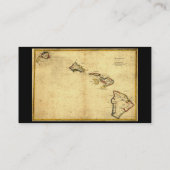 ヴィンテージの1837年ハワイの地図-ハワイ諸島の 名刺 (裏面)