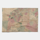 ヴィンテージの1872年ブルックリンの地図-ニューヨークシティ、女王の キッチンタオル (横)