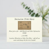 ヴィンテージの1876年ハワイの地図-ハワイ諸島の 招待状 (スタンド正面)