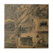 ヴィンテージの1885年のコラージュの広告のセラミックタイル タイル (正面)