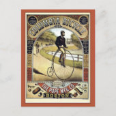ヴィンテージの1890年代の旧式なアメリカの自転車の広告 ポストカード (正面)