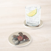 ヴィンテージの1895年のシガーの広告のアフリカ系アメリカ人 コースター (側面)