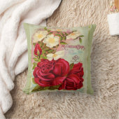 ヴィンテージの1897年のキャベツばら色の種カタログ クッション (ブランケット)