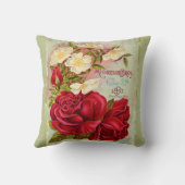 ヴィンテージの1897年のキャベツばら色の種カタログ クッション (裏面)