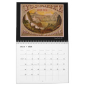 ヴィンテージの19世紀なタバコのラベル カレンダー (3月 2026)