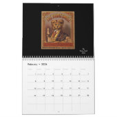 ヴィンテージの19世紀なタバコのラベル カレンダー (2月 2026)