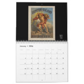 ヴィンテージの19世紀なタバコのラベル カレンダー (1月 2026)