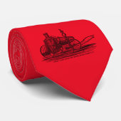ヴィンテージの19世紀によっては消防車の赤の普通消防車が蒸気を発します ネクタイ (ロール)