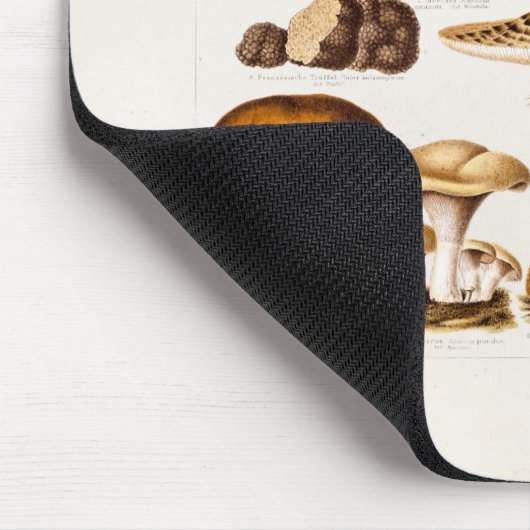 ヴィンテージの19世紀のきのこの変化のきのこのテンプレート マウスパッド (コーナー)