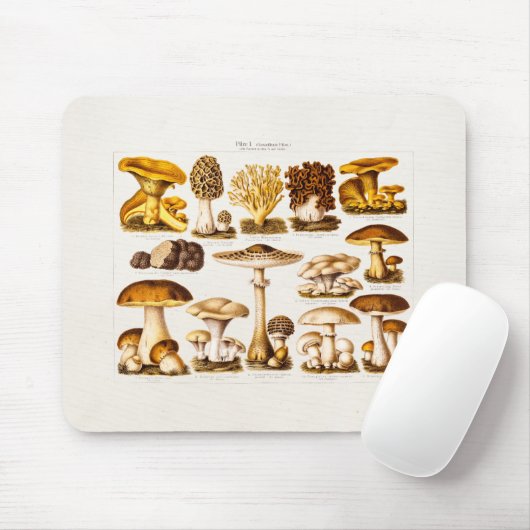 ヴィンテージの19世紀のきのこの変化のきのこのテンプレート マウスパッド (マウス)