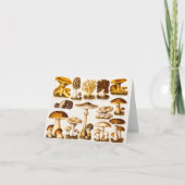 ヴィンテージの19世紀のきのこの変化のテンプレート カード (正面)